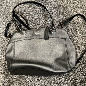 Coach Metallic Gray Leather Women's Bag